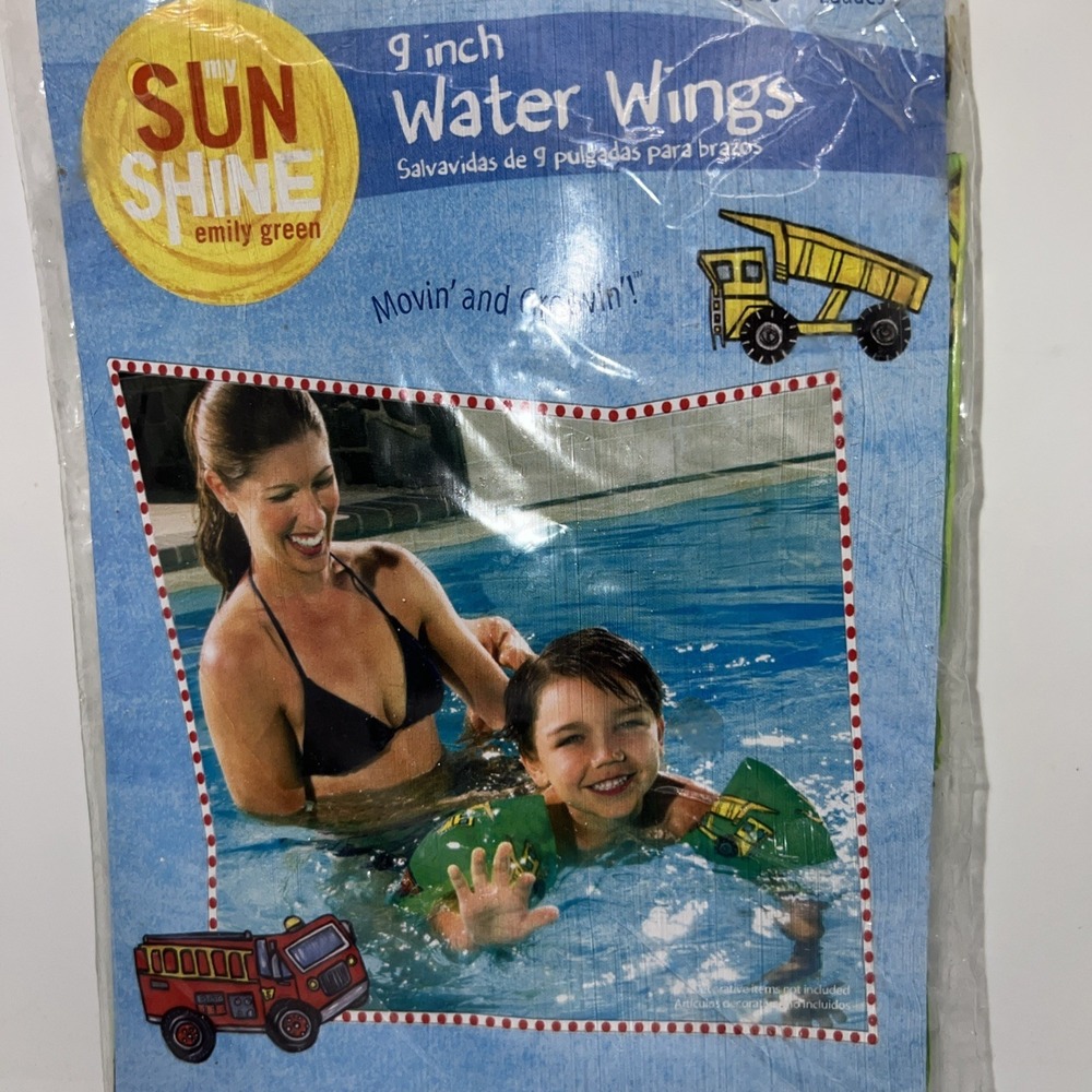 9" Water Wings Trucks‎ Pool Swim Floaties Arm Floats Firetruck Dump Truck